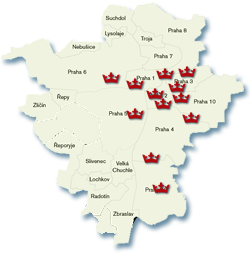 mapa Oslav Prahy